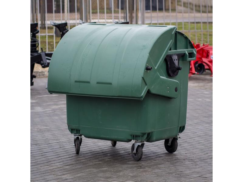 Container pentru deseuri 1100 L (capac rotund) (verde). Neasamblat