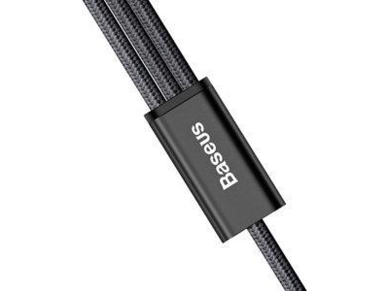 Кабель 3-в-1 Baseus Rapid Series (Микро+Lightning+Type-C) 3A 1.2M чёрный CAMLT-SU01