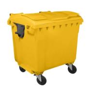 Eurocontainer pentru gunoi 1100 l (capac plat) (galben). Dezasamblat.