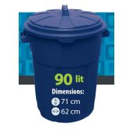 Urna rotunda 90 L (albastru)