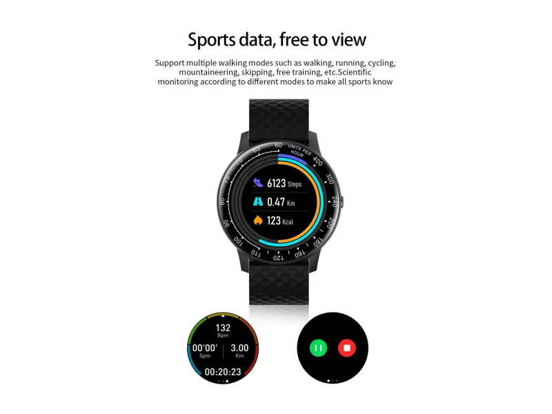 Ceas smart SKMEI H30-BKBK negru