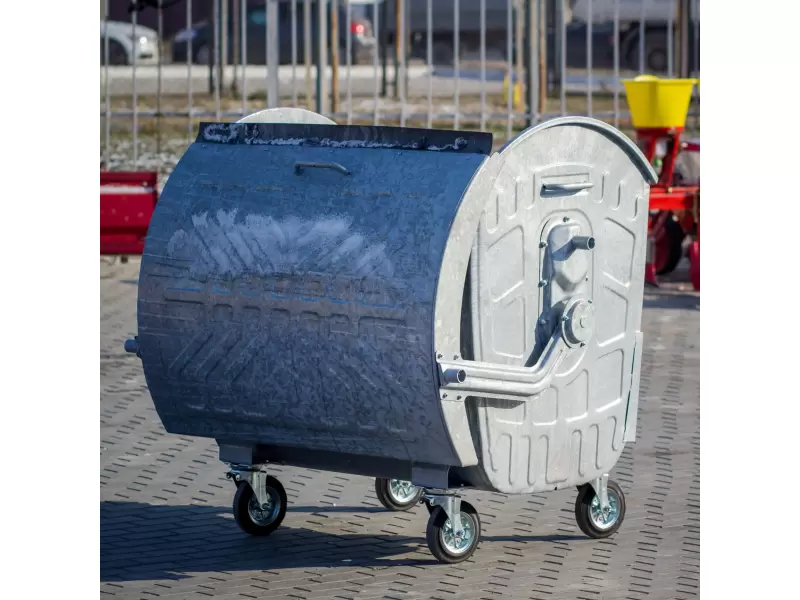 Eurocontainer galvanizat  pentru deseuri 1100 litre