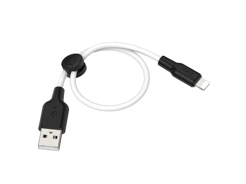 Hoco X21 Plus USB Силиконовый зарядный кабель (белый/черный)