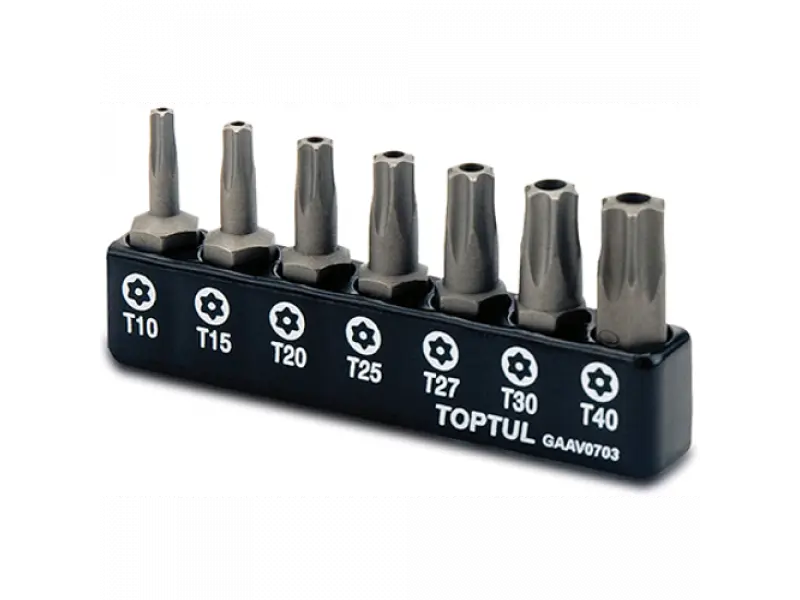 Set de biți 1/4 "(TORX T10-T40 cu orificiu) GAAV0703 TOPTUL