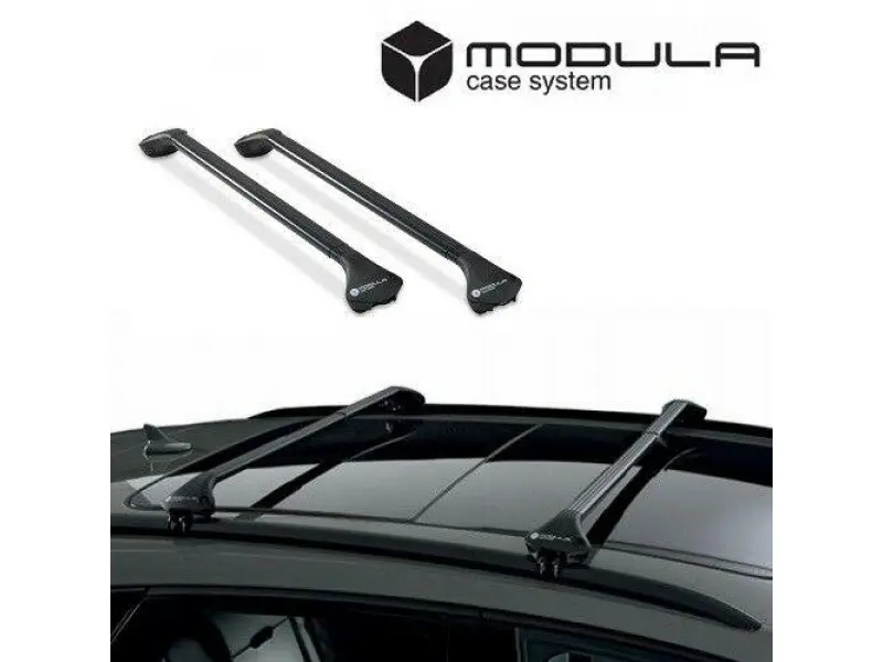 Bară transversală auto cu railing-uri de acoperiș integrate CLOSED RAIL MA NERO RB209, neagră