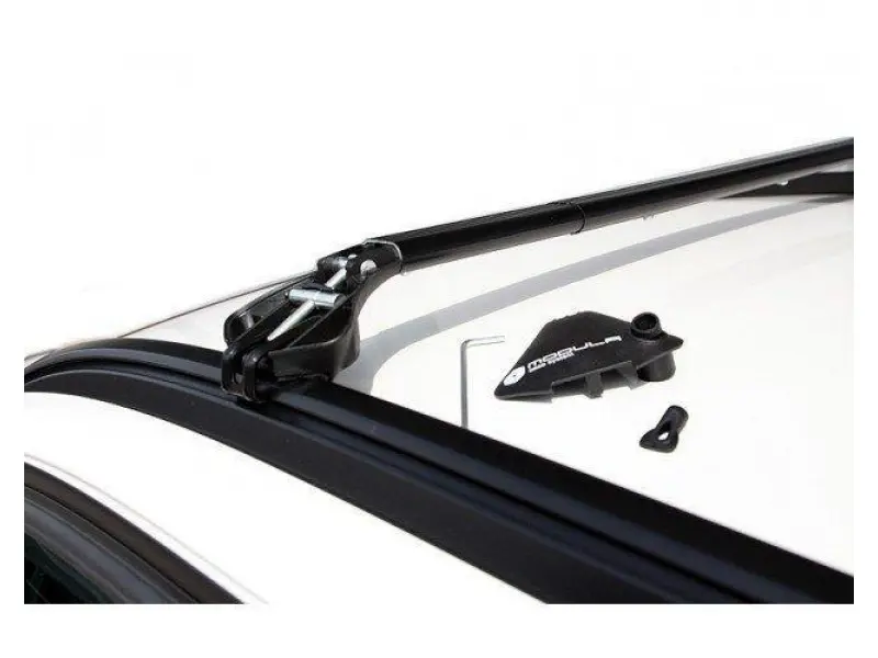 Bară transversală auto cu railing-uri de acoperiș integrate CLOSED RAIL MA NERO RB209, neagră