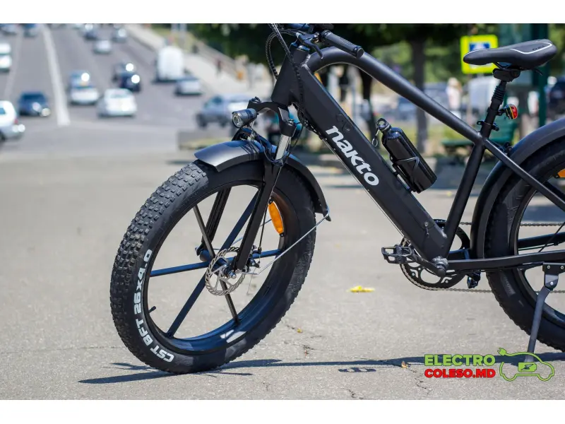 Bicicletă electrică NAKTO Direwolf 350 W, 48V10ah Baterie litiu, cutie de viteze-6 26 * 4.0 Fat Tire B