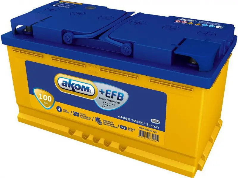 12V 100 Ah AKOM EFB+ (taxi)						