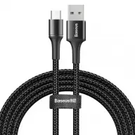 Cablu Baseus halo data HW flash pentru încărcare USB pentru Type-C 40W 0,5m negru CATGH-F01