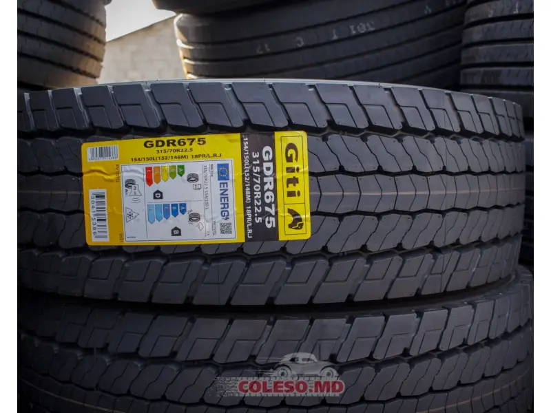 Anvelope Giti GDR675 315/70 R22.5 18pr 154/150(152/148)L(M) 3PMSF axa spate