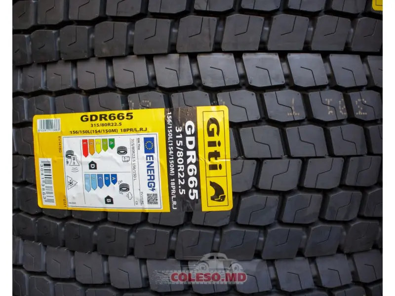 Anvelope Giti GDR665 315/80 R22.5 18pr 156/150(154/150)L(M) M+S 4B axa spate
