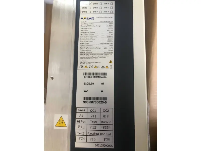 Invertor solar de retea SOFAR 5KTLM-G2 monofazat 5kW
