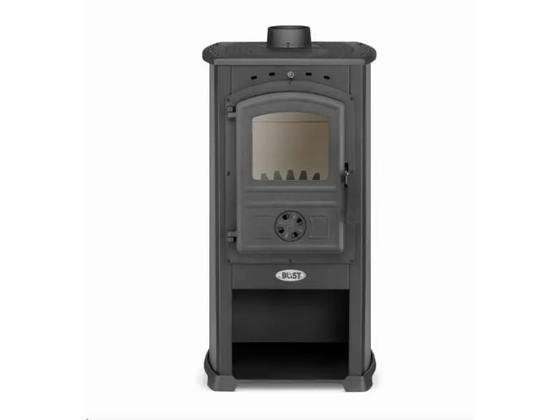 Чугунная печь буржуйка BLIST Zar 8 kW серая