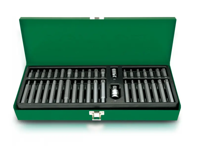 Набор бит 10мм HEX,TORX,SPLINE 40 единиц GAAD4002 Toptul