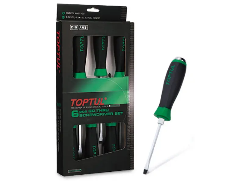 Set de șurubelniţe (cu cheie hexagonală de impact) 6 buc GAAE0605 Toptul