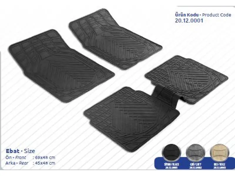 Automotive rubber mats Venus